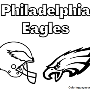 Philadelphia Eagles Helmet coloring page