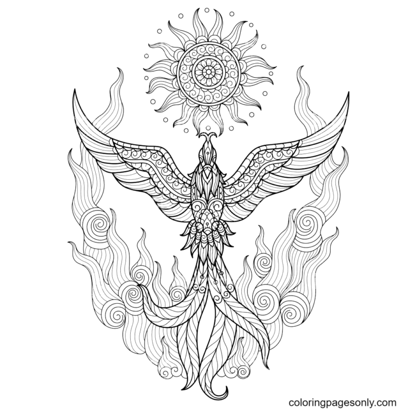 Phoenix Coloring Pages Printable for Free Download