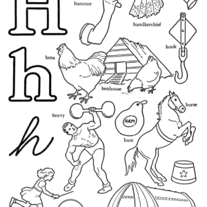 Letter H Coloring Pages Printable for Free Download