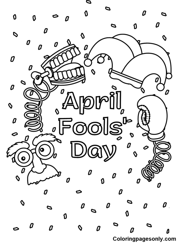 April Fools' Day Coloring Pages Printable for Free Download