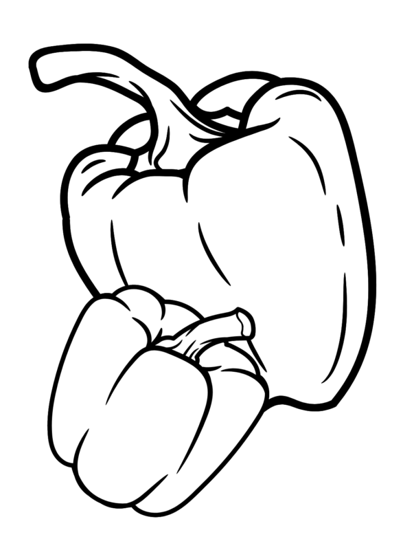 Bell Pepper Coloring Pages Printable for Free Download