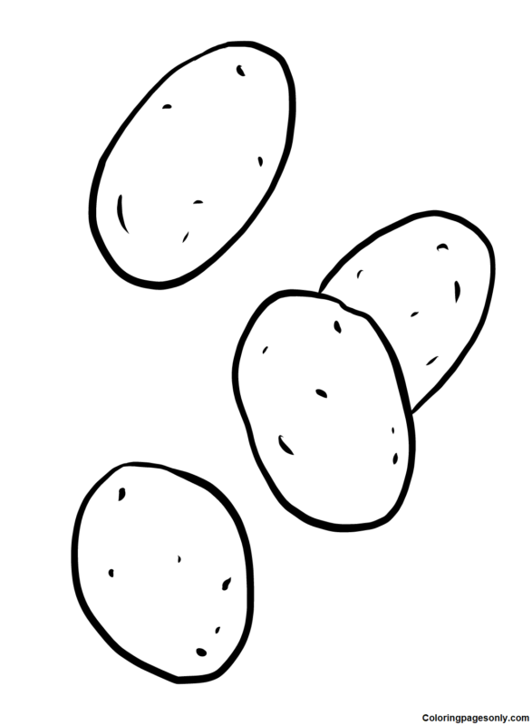 Potato Coloring Pages Printable for Free Download