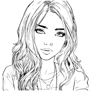 Woman Coloring Pages For Teens - Girl Colouring Pages For Adults