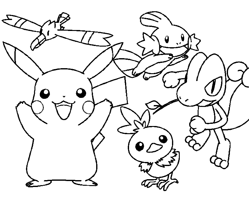 Pokemon Characters Coloring Pages Printable for Free Download