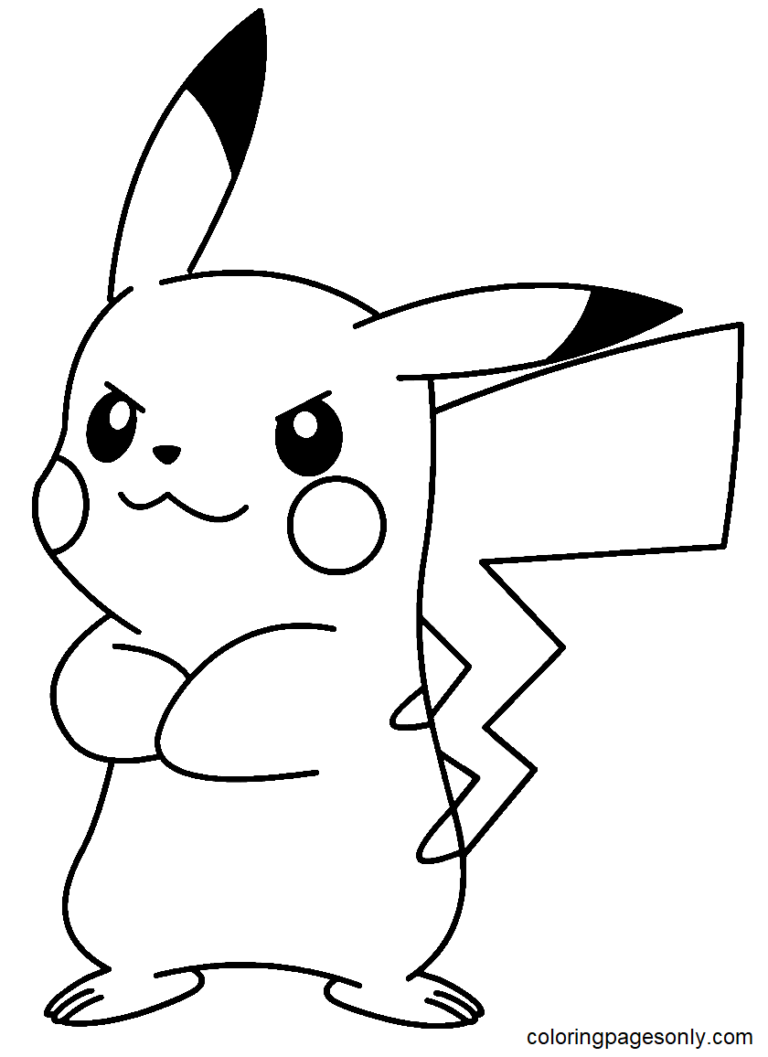 Pikachu Coloring Pages Printable for Free Download