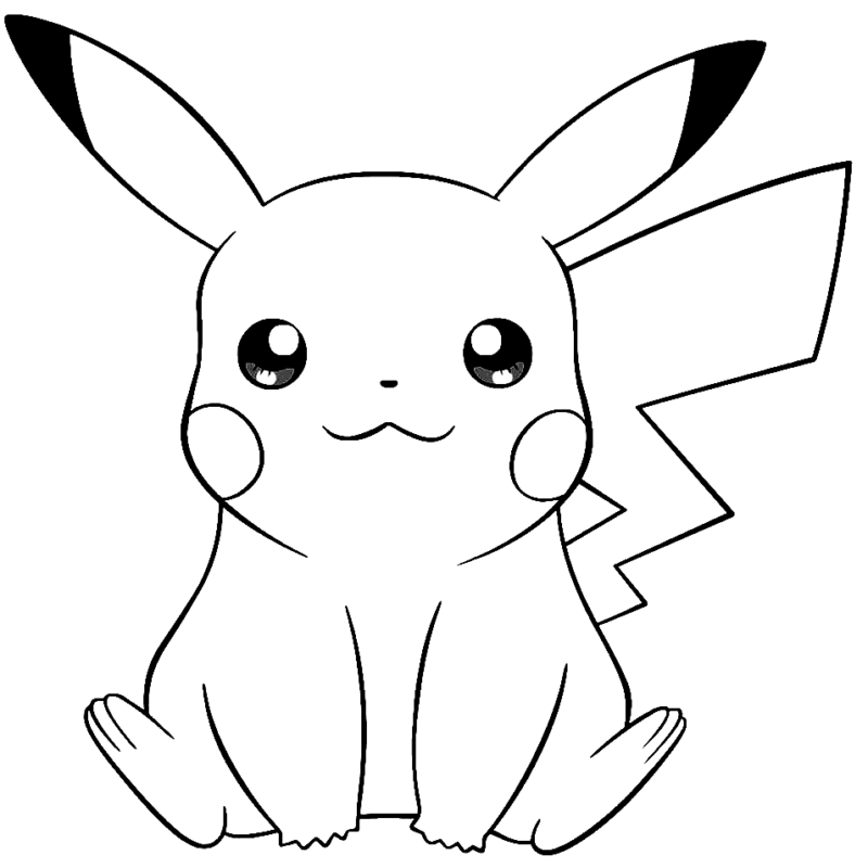 Pikachu Coloring Pages Printable for Free Download