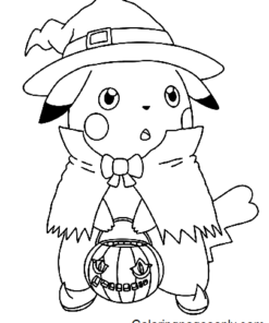 Pokemon Halloween Coloring Pages Printable for Free Download