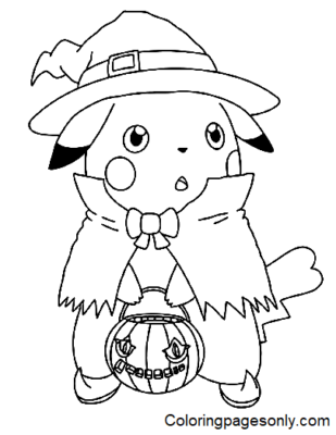 Pokemon Halloween Coloring Pages Printable for Free Download