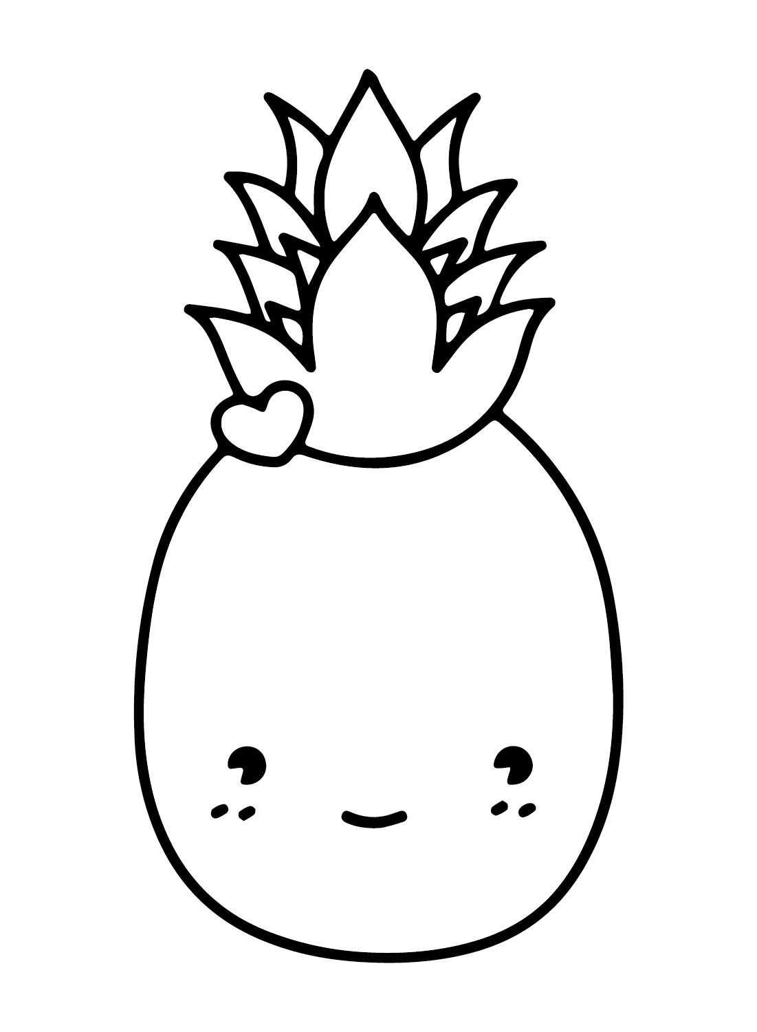 Pineapples Coloring Pages Printable for Free Download