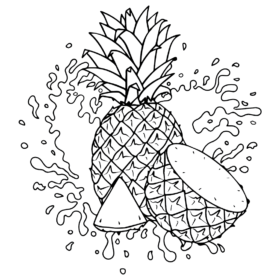 Pineapples Coloring Pages Printable for Free Download