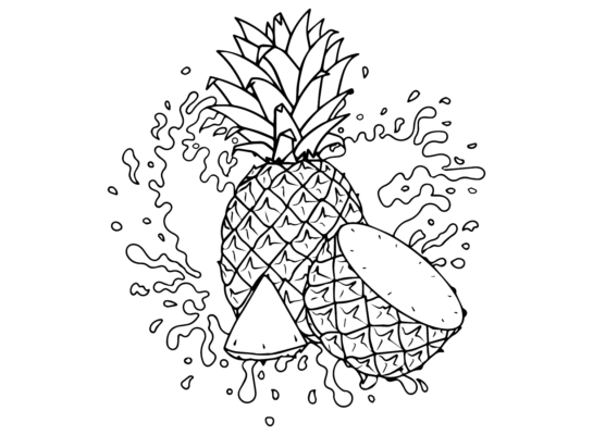 Pineapples Coloring Pages Printable for Free Download