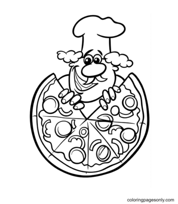 Pizza Coloring Pages Printable for Free Download