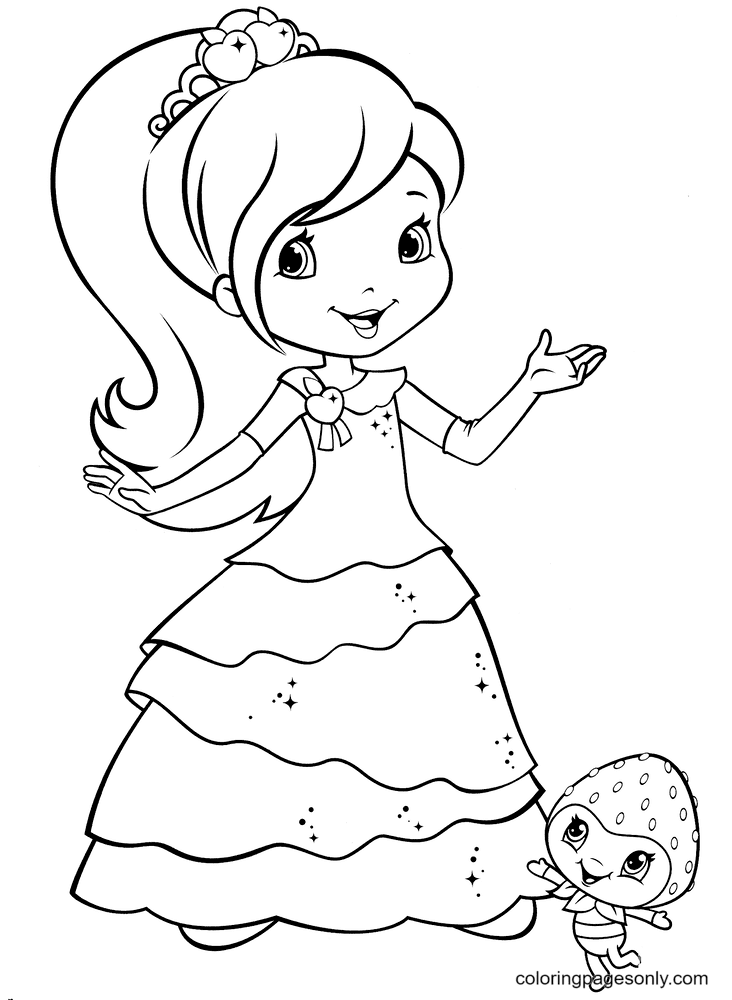 Strawberry Shortcake coloring pages to print for free - Strawberry Shortcake  Kids Coloring Pages