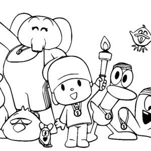 Pocoyo Flower Coloring Page in 2023  Flower coloring pages, Coloring  pages, Pocoyo