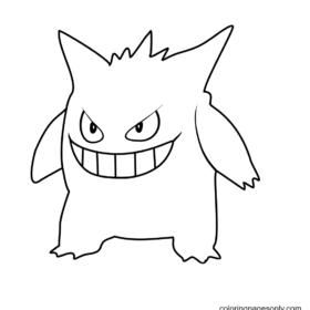 Gengar Coloring Pages Printable for Free Download