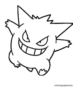 Gengar Coloring Pages Printable for Free Download