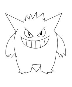 Gengar Coloring Pages Printable for Free Download