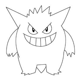 Gengar Coloring Pages Printable for Free Download