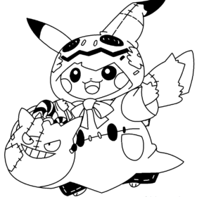 Pokemon Halloween Coloring Pages Printable for Free Download