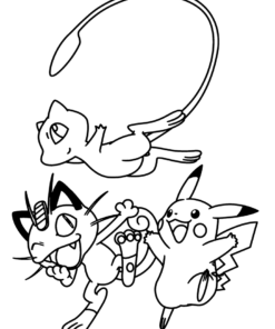 11+ Mew Coloring Page