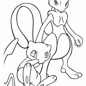 Mew Coloring Pages Printable for Free Download