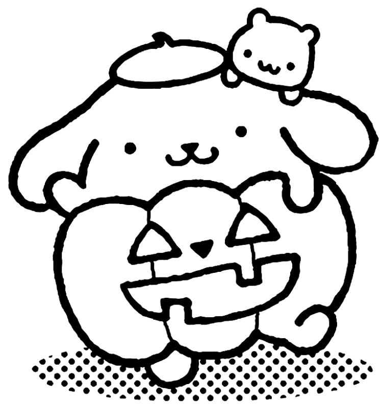 Pompompurin Coloring Pages Printable for Free Download