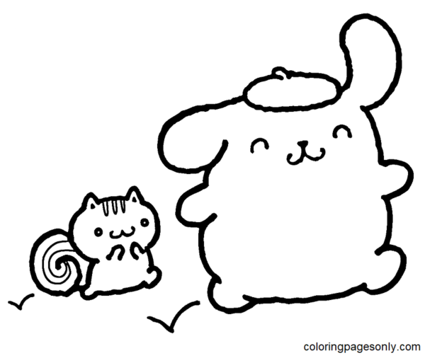 Pompompurin Coloring Pages Printable for Free Download