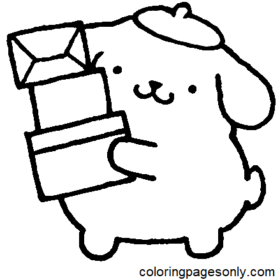 Pompompurin Coloring Pages Printable for Free Download