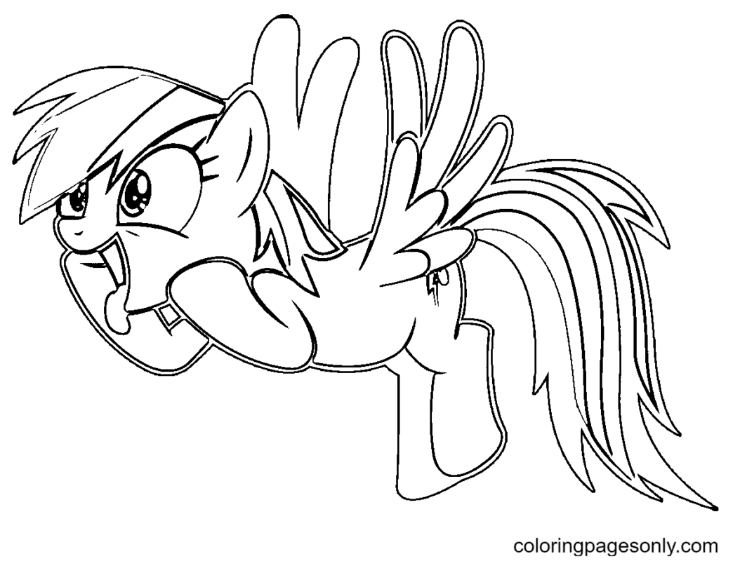 Rainbow Dash Coloring Pages Printable for Free Download