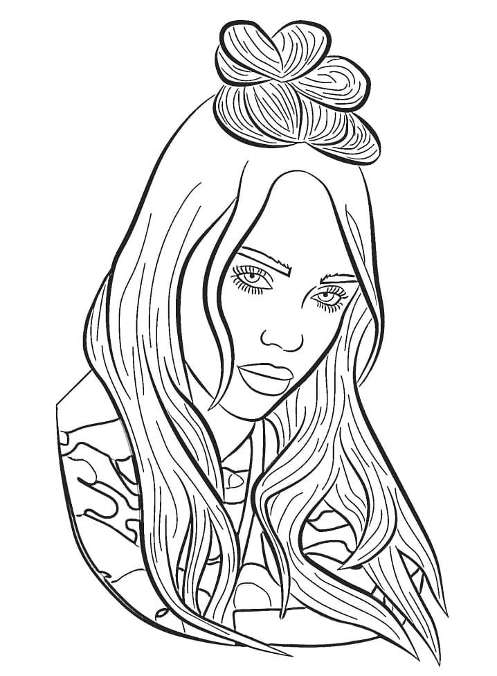 Billie Eilish Coloring Pages Printable for Free Download