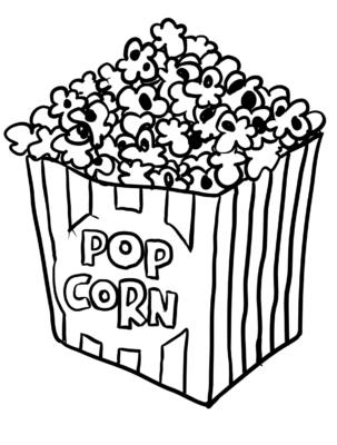 Popcorn Coloring Pages Printable for Free Download