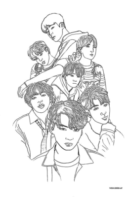 BTS Coloring Pages Printable for Free Download