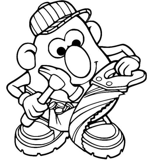 Mr Potato Head Coloring Pages Printable for Free Download