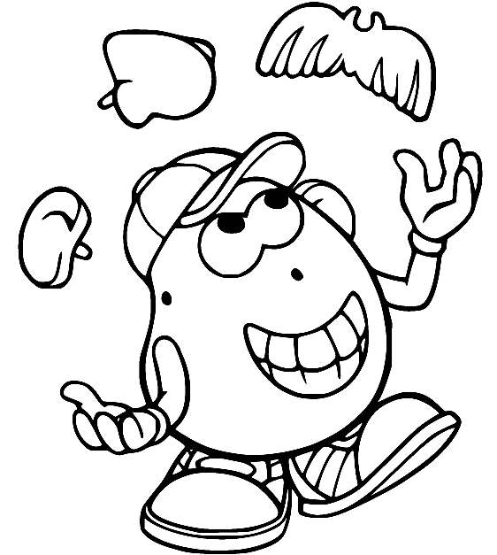 Mr Potato Head Coloring Pages Printable for Free Download