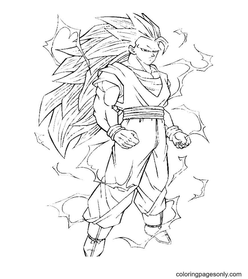 Son Goku Coloring Pages Printable for Free Download