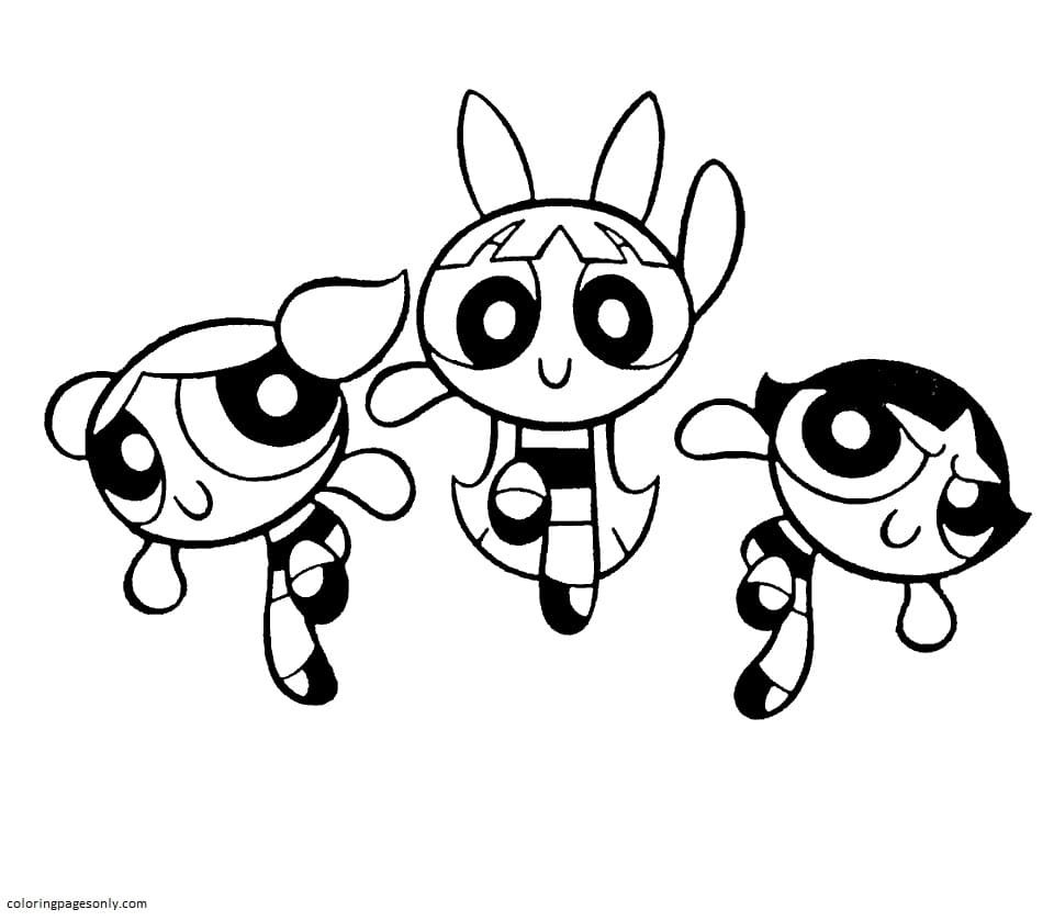 Printable Powerpuff Girls coloring pages for kids