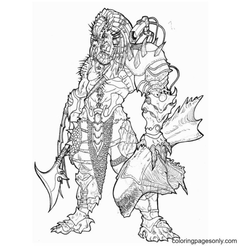 Predator Coloring Pages Printable for Free Download