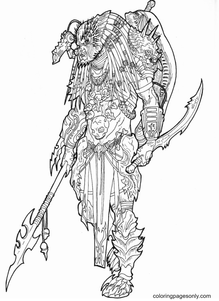 Predator Coloring Pages Printable for Free Download