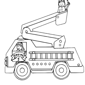 Fire Truck Coloring Pages Printable for Free Download