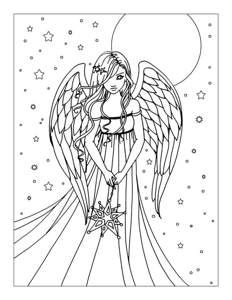 cute angel coloring pages