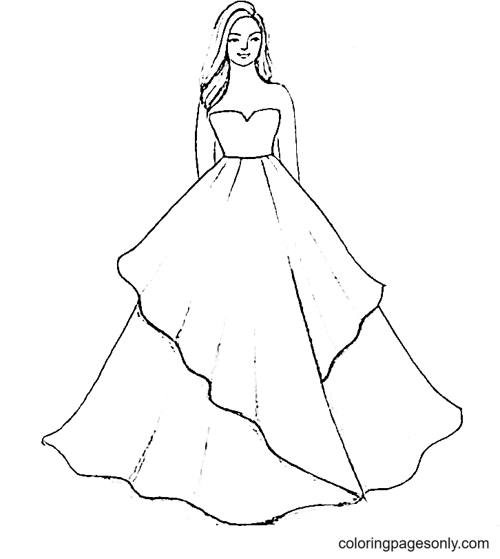 Dress Coloring Pages Printable for Free Download