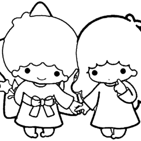 Little Twin Stars Coloring Pages Printable for Free Download