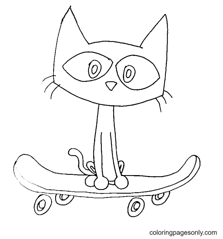 Pete The Cat Coloring Pages Printable for Free Download