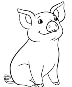 Pig Coloring Pages Printable for Free Download