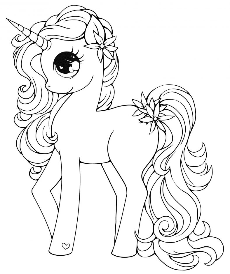 My Little Pony coloring page with unicorn