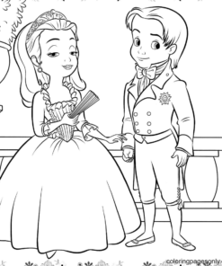 sofia the first and james coloring pages