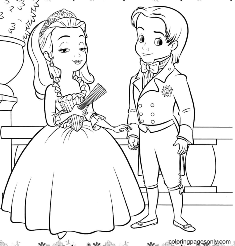 Sofia The First Coloring Pages Printable for Free Download