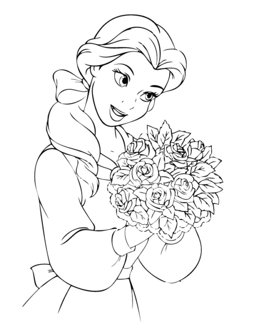 Belle Coloring Pages Printable for Free Download