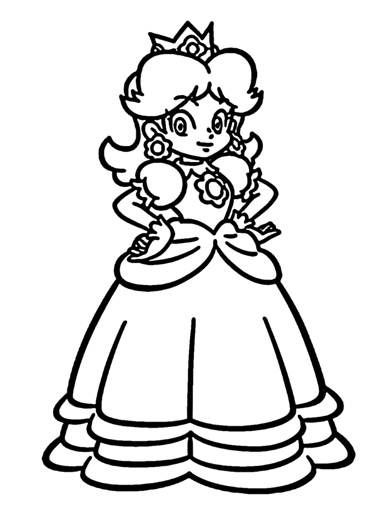 Princess Daisy Coloring Pages Printable for Free Download