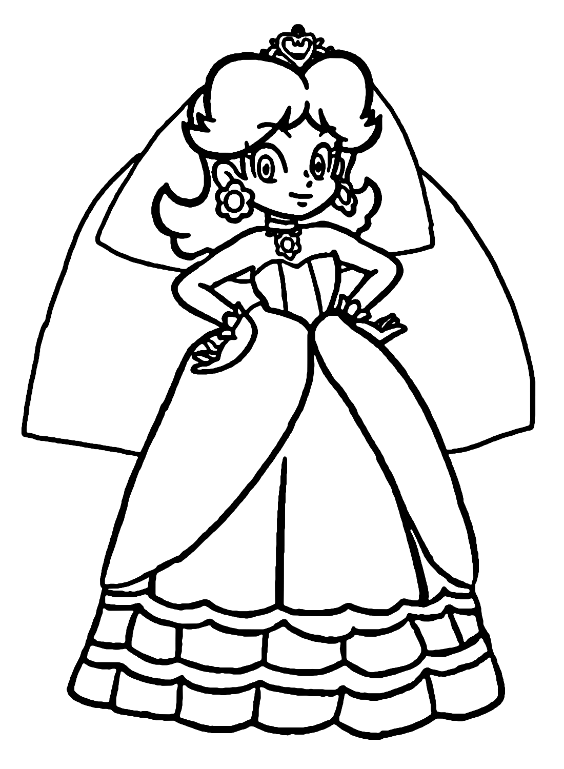 baby princess daisy coloring pages